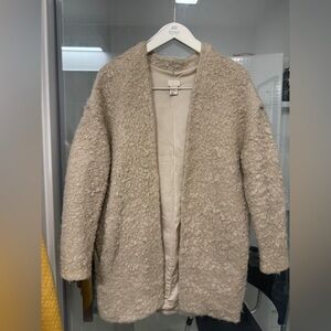 H&M Trend Cozy Cream Textured Women's Coat/Sweater/Cardigan